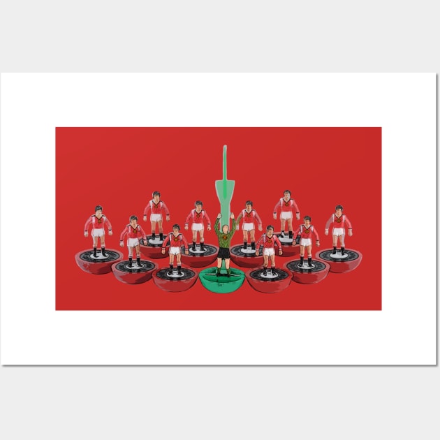 Man Utd 85 classic subbuteo design Wall Art by vancey73